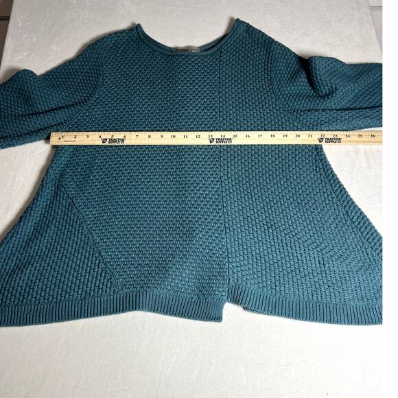 Habitat Womens Knit Blue Sweater 100% Cotton with Buttons on Back Size XL - Picture 7 of 10